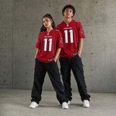 Atlanta Falcons Jalon Walker Red Men's Loose Fit Game Jersey - 3