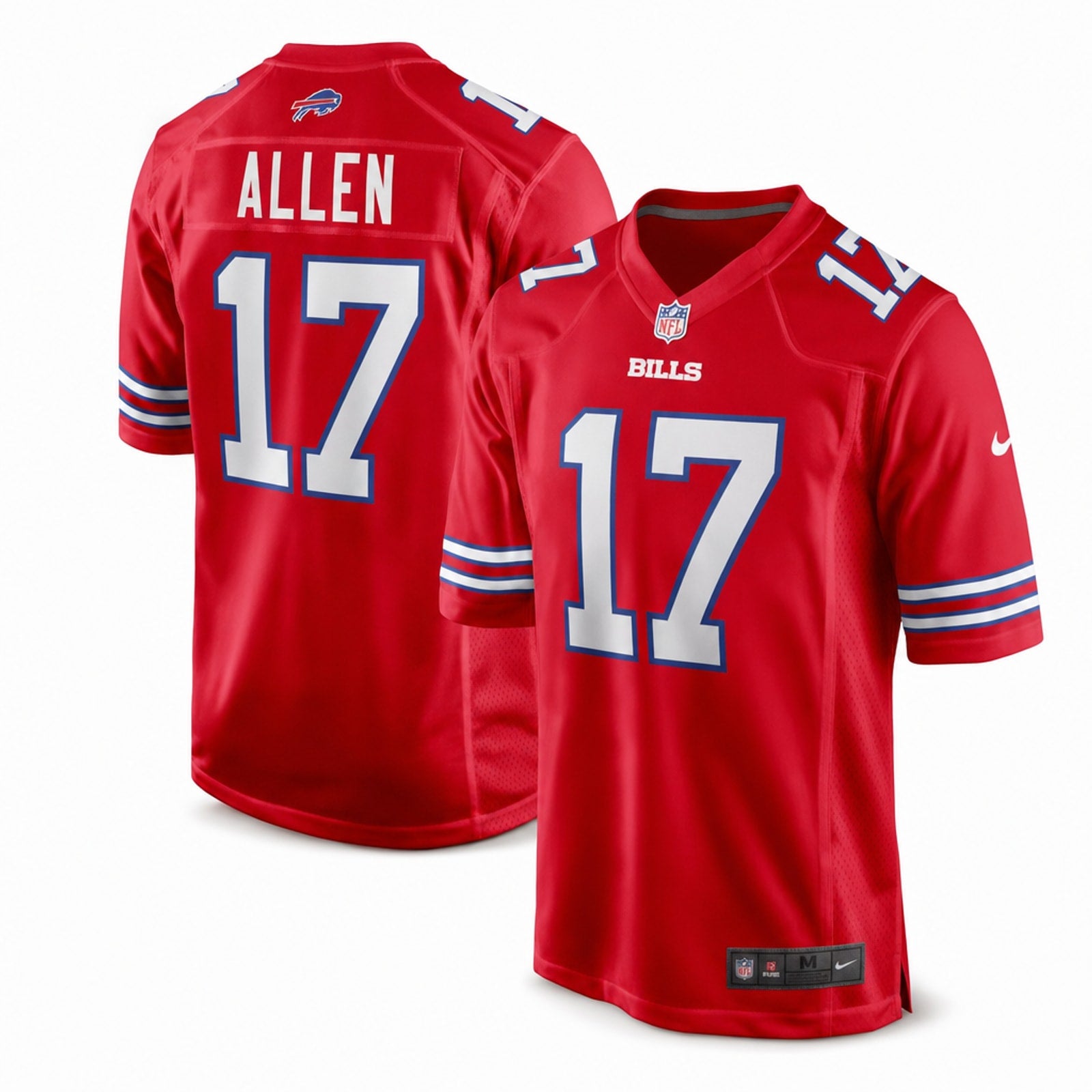 Buffalo Bills Josh Allen Red Alternate Game Jersey - 1