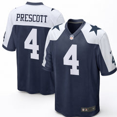 Dallas Cowboys Dak Prescott Navy Game Jersey - 1