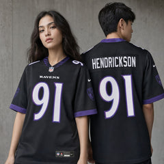 Baltimore Ravens Trey Hendrickson Black Alternate Game Jersey - 2