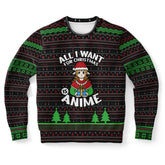 All I Want For Christmas is Anime Christmas Sweater – Funny Ugly Holiday Sweatshirt