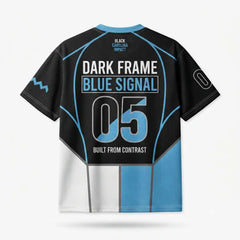 Built From Contrast Mesh Jersey Inspired by Air Jordan 5 Black Carolina Jersey