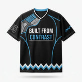 Built From Contrast Mesh Jersey Inspired by Air Jordan 5 Black Carolina Jersey