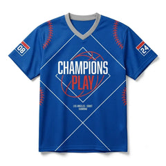 Champions Play Mesh Football Jersey Inspired by Zoom Kobe 5 Protro Dodgers Jersey