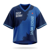 Deep Berry Bright Move Women Crop Top Mesh Jersey Inspired by Awake NY x Air Jordan 6 Blueberry Jersey