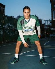Defend Your Lane Mesh Football Jersey Inspired by Air Jordan 12 Bucks Jersey