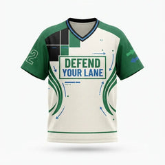 Defend Your Lane Mesh Football Jersey Inspired by Air Jordan 12 Bucks Jersey
