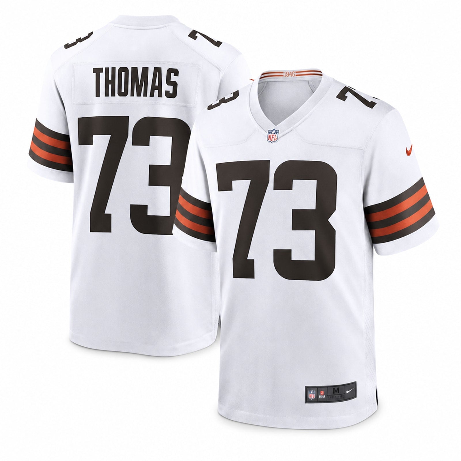 Cleveland Browns Joe Thomas White Game Jersey - 1