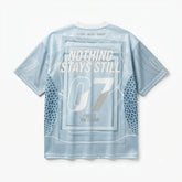 Freeze The Frame Mesh Football Jersey Inspired by Travis Scott x Air Force 1 Low ’07 Ice Blue Jersey