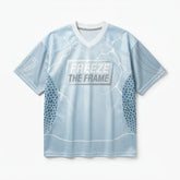 Freeze The Frame Mesh Football Jersey Inspired by Travis Scott x Air Force 1 Low ’07 Ice Blue Jersey