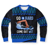 Go In Hard, Come Out Wet Swimming Ugly Christmas Sweater