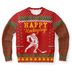 Happy Hockeydays Christmas Sweater – Funny Ugly Holiday Sweatshirt