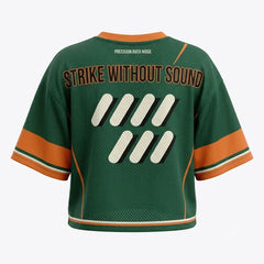 Hunt In Silence Women Crop Top Mesh Jersey Inspired by Undefeated x Air Jordan 4 Jersey