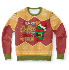 I Run on Coffee and Christmas Cheer Ugly Christmas Sweater