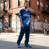 Layers Of Blue Mesh Jersey Matching Awake NY x Air Jordan 6 Retro Blueberry Jersey
