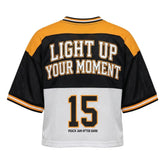 Light Up Your Moment Women Crop Top Mesh Jersey Inspired by KD 15 EYBL Peach Jam Jersey