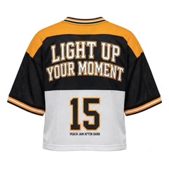 Light Up Your Moment Women Crop Top Mesh Jersey Inspired by KD 15 EYBL Peach Jam Jersey