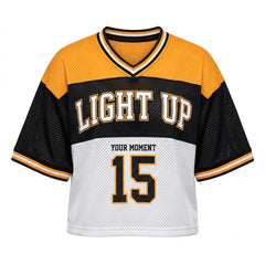 Light Up Your Moment Women Crop Top Mesh Jersey Inspired by KD 15 EYBL Peach Jam Jersey