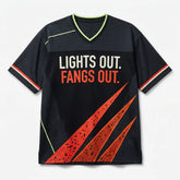 Lights Out Fangs Out Mesh Jersey Inspired by Air Jordan 5 Retro Halloween Jersey