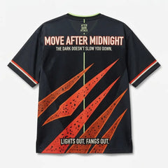 Lights Out Fangs Out Mesh Jersey Inspired by Air Jordan 5 Retro Halloween Jersey
