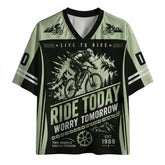 Live to Ride, Ride Today, Worry Tomorrow Cycling Mesh Jersey