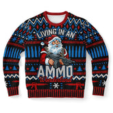 Living In An Ammo Wonderland Christmas Sweater – Funny Ugly Holiday Sweatshirt