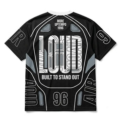 Loud Of Design Mesh Jersey Matching Air More Uptempo 96 Black White 2026 Jersey