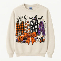 Mama Pumpkin Halloween Sweater – Funny Halloween Skull Sweatshirt