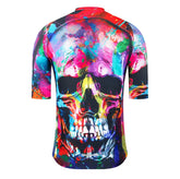 Men's MTB Skull Watercolor Cycling Jersey Short Sleeve - Quick-Dry Mountain & Road Bike Shirt MCJSS3498
