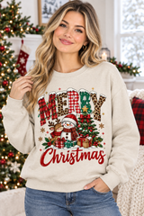 Mockup nữ US mặc sweatshirt