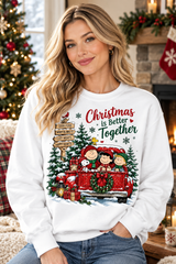Mockup nữ US mặc sweatshirt