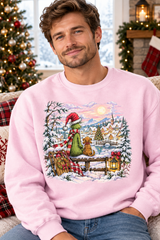 Mockup nam US mặc sweatshirt