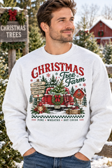 Mockup người mẫu nam mặc áo Christmas Tree Farm