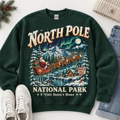 North Pole Nation Park Visit Santa's Home Christmas Sweater – Funny Holiday Sweatshirt