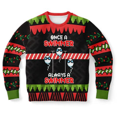 Once a Swimmer, Always a Swimmer Ugly Christmas Sweater