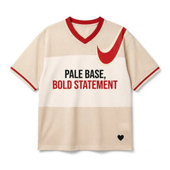 Pale Base, Bold Statement Mesh Football Jersey Inspired by Travis Scott x Air Jordan 1 Shy Pink Jersey