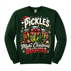Pickles Make Christmas Brighter Christmas Sweater – Funny Holiday Sweatshirt