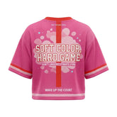 Pink Is Power Women Crop Top Mesh Jersey Inspired by Awake NY x Air Jordan 6 Bubblegum Jersey