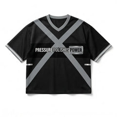 Pressure Polishes Power Women Crop Top Mesh Jersey Inspired by Air Jordan 8 Chrome Jersey