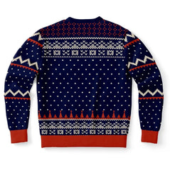 “Rex in the Halls” Festive Dinosaur Ugly Christmas Sweater