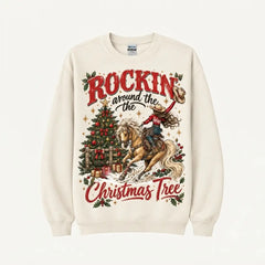 Rockin Around The Christmas Tree Christmas Sweater – Funny Holiday Sweatshirt