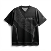 Silent Speed Mesh Football Jersey Inspired by Salomon Xt-EVO Black Asphalt Jersey