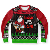 'Sorry I Ran Out of Coal' Naughty Santa Ugly Christmas Sweater