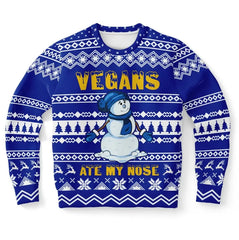 Vegans Ate My Nose Ugly Christmas Sweater