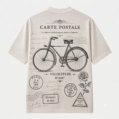 Vintage Postcard Bicycles Mesh Jersey