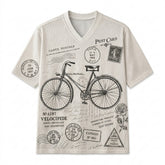 Vintage Postcard Bicycles Mesh Jersey