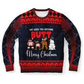 'We Wish You Nothing Butt' Funny Ugly Christmas Sweater