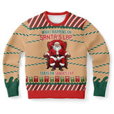 What Happens on Santa's Lap Ugly Christmas Sweater
