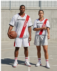 White Never Fades Women Crop Top Mesh Jersey Inspired by Zoom Freak 5 EYBL Academy Jersey