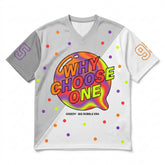 Why Choose One Mesh Jersey Matching Air Max 95 Big Bubble "Greedy" White and Medium Ash Jersey